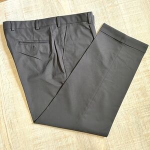 Brooks Brothers Men's black slacks pants 38X30 zipper 4 pockets 100% polyester